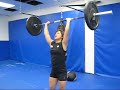CrossFit Oldtown Women; 85lb from the hang to overhead