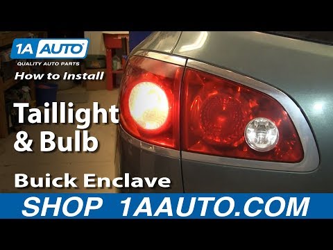 How To Install Replace Change Taillight and Bulb 2008-14 Buick Enclave