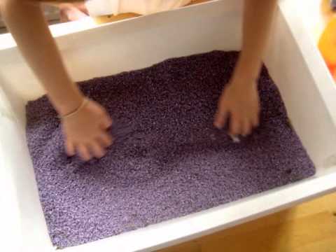 how to dye rice for sensory table
