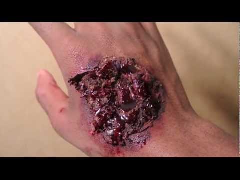 how to make zombie skin with toilet paper