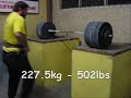 485lb Front squat and a 400lb Clean knee blowout
