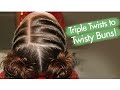 Triple Twists to Twisty Buns | Cute Girls Hairstyles