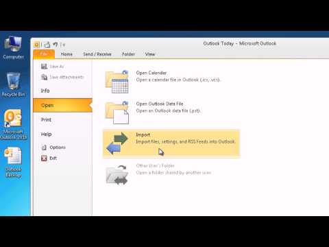 how to create pst in outlook 2010