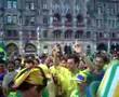 Soccer fans in Munich MarienPlatz