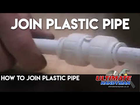 how to fit plastic water pipes