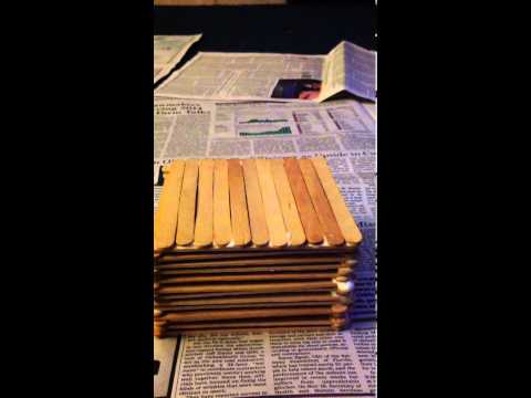 Building Popsicle Stick House Time Lapse