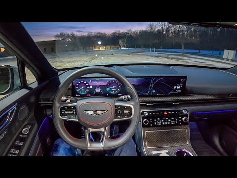 2025 Genesis GV80 3.5T E-SC AWD - POV Night Drive (Binaural Audio)
