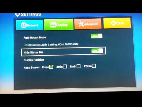 how to adjust screen size on g box