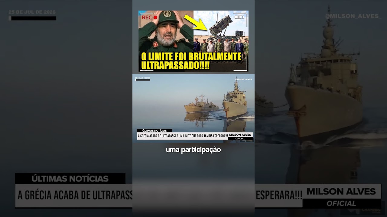 A Grécia ACABA DE ultrapassar um limite que o Irã JAMAIS ESPERARA!!!