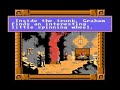 part 3 of the kqv for nes walkthrough, taking us out of the desert and into a scary forest. commentary: 0:36 - i save here because it can be tricky to get out of here, it's timed. pretty much, whenever you see me save, you should as well. 1:05 - use the staff on the door, and...oops. apparently graham never learned how to handle a staff...any guy knows you need to do it gently. anyways, just concentrate on the brass bottle and the lone gold coin there, and get out. any delay or attempt to get anything else results in game over. drink, and then leave the desert. 2:28 - pay the man with the gold coin. you can also pay with a gold needle (if you have it), but you do not get points. 2:54 - ooo, plot! this ties back to king's quest iii, by the way. 3:47 - you get an amulet. use the amulet on yourself. 4:19 - 