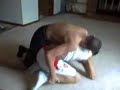 Gilbert and Zak wrestling