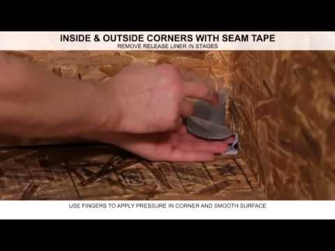 Liquid Rubber Seam Tape applied to Corners