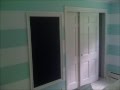 painting horizontal stripes on the wall