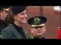 the incident happened at a ceremony to present shamrocks to members of the irish guards on st patrick's day.
