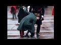 the incident happened at a ceremony to present shamrocks to members of the irish guards on st patrick's day.