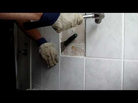 how to remove tile from wall