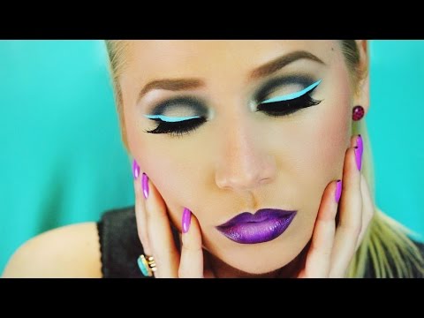 how to wear purple eyeliner