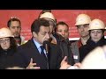 Visite de N. Sarkozy à Gandrange