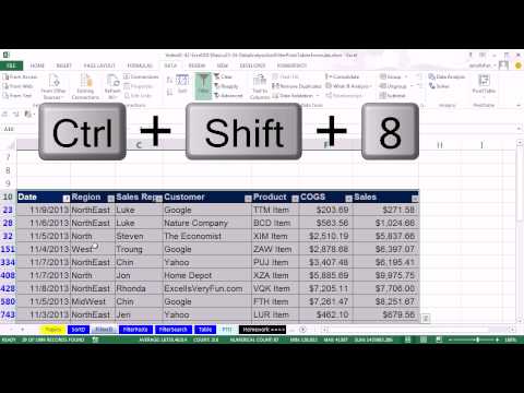 how to define filter in excel