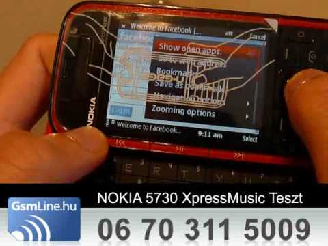 Nokia 5730 XpressMusic teszt vide�