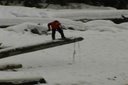 Snowboarding River Jib
