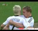 Goal for Germany - Bastian Schweinsteiger 26' (1-1)  Germany - Turkey 3-2  