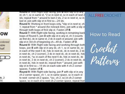 how to read crochet patterns