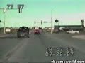 Truck gets hit by a semi Truck gets hit by a semi