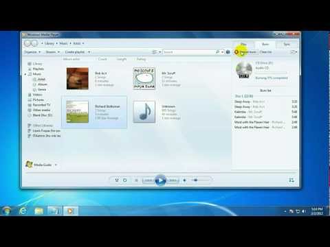 how to burn a cd in windows media player