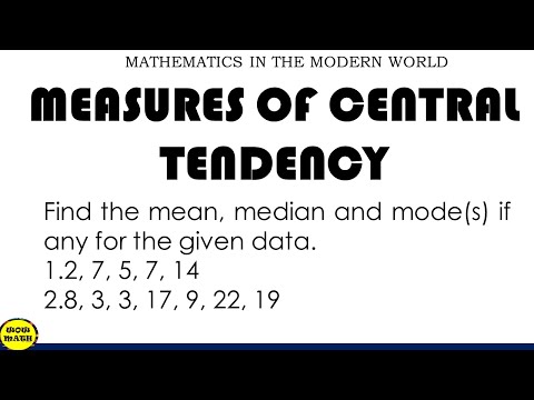 MEASURES OF CENTRAL TENDENCY