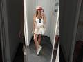 New White Tennis Skirt from Amazon - has built in shorts and pleats