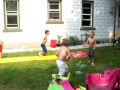 Playing with his gift from his Grandpa. He really loved it.