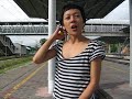 At a KTM Komuter train station in Kajang, Malaysia, Filipina choreographer Donna Miranda talks about how she engaged folks with photography and performance art in a train from KL Sentral to Seremban for the 