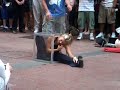 Woman in small box Sydney Performance