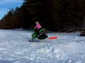 sammy jumping snowmobile