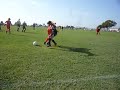 Lauren moves the ball