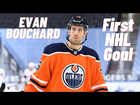 Evan Bouchard #75 (Edmonton Oilers) first NHL goal 25/10/2018