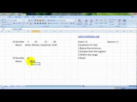 Excel 2000 hlookup