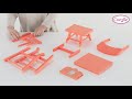 Miniature vidéo Chaise Haute Corail pour grands poupons de 36 et 42 cm