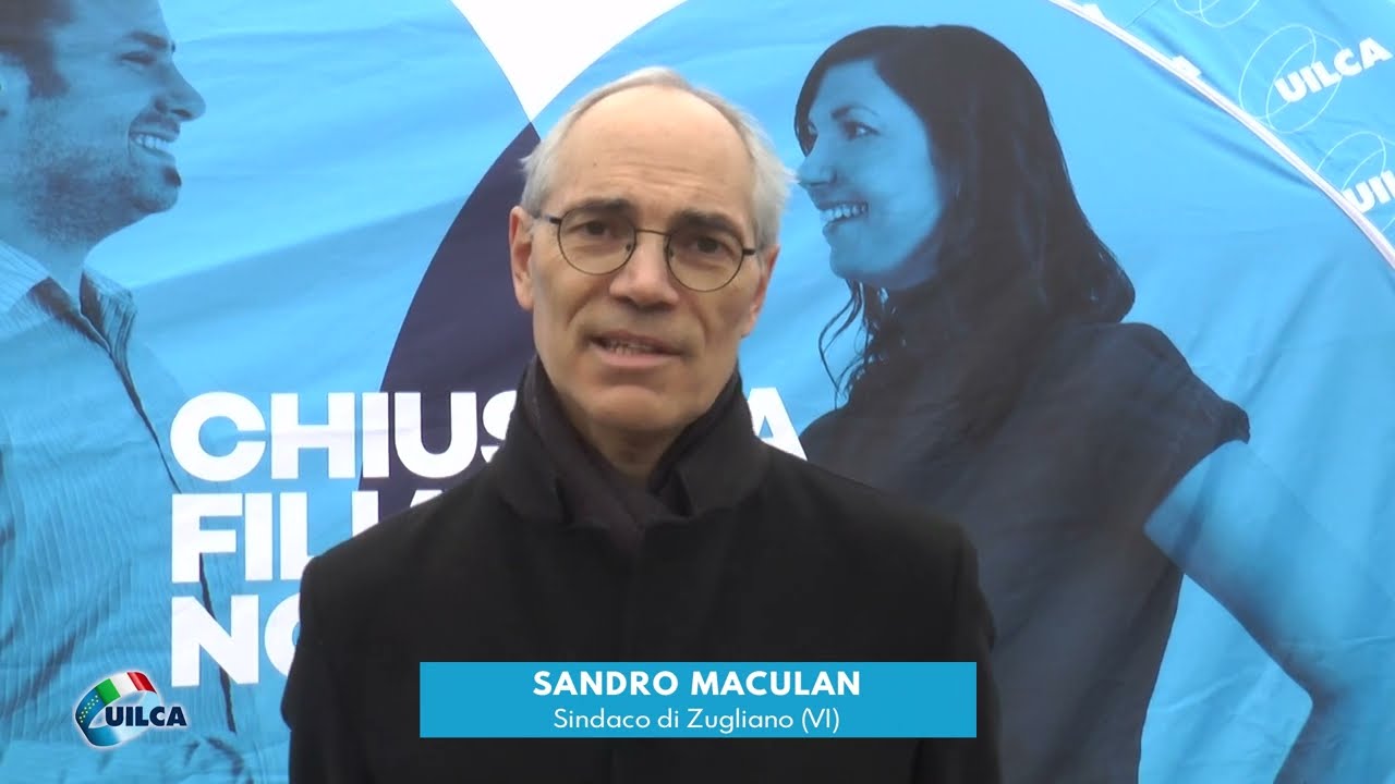 Sandro Maculan sulla campagna Uilca “Chiusura filiali? No, grazie” a Zugliano