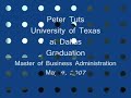 Peter Tuts Graduation at University of Texas at Dallas