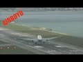 Thai Airways Boeing 777 crosswind landing Hong Kong