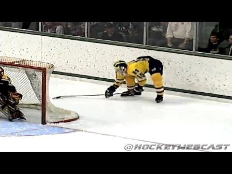 Mike Legg scores the first 'The Michigan Goal'
