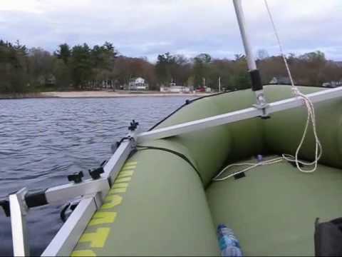 sailing assembly of sailboatstogo kayak sail rig for aire sevylor