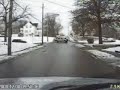 Two SUV's Slide On Black ICE Out Of Control