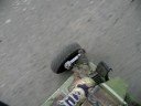 Broken Front wheel at our driving couch in Spa 2003