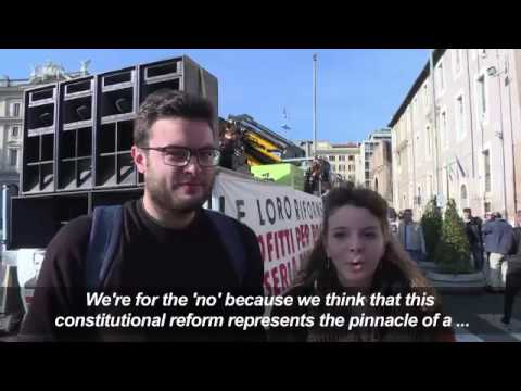 Thousands staged a protest in Rome against referendum on constitutional amendments. November 28, 2016.
