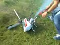 helicoptero rc despues de hacer piruetas se estrella