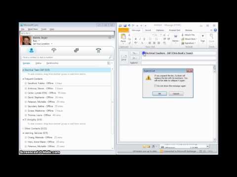 how to sync lync with outlook 2007