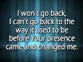 I wont go back - Reprise I wont go back - Reprise